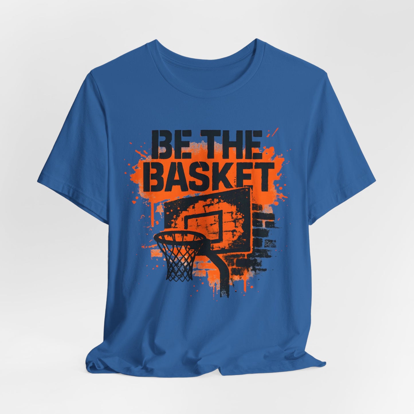 BE THE BASKET Basketball Goal Distressed Orange 2, Unisex T-Shirt, Disc Golf Shirt
