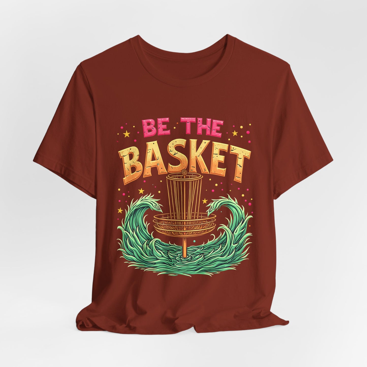 BE THE BASKET Disc Golf Groovy Basket Design , Unisex T-Shirt, Disc Golf Shirt