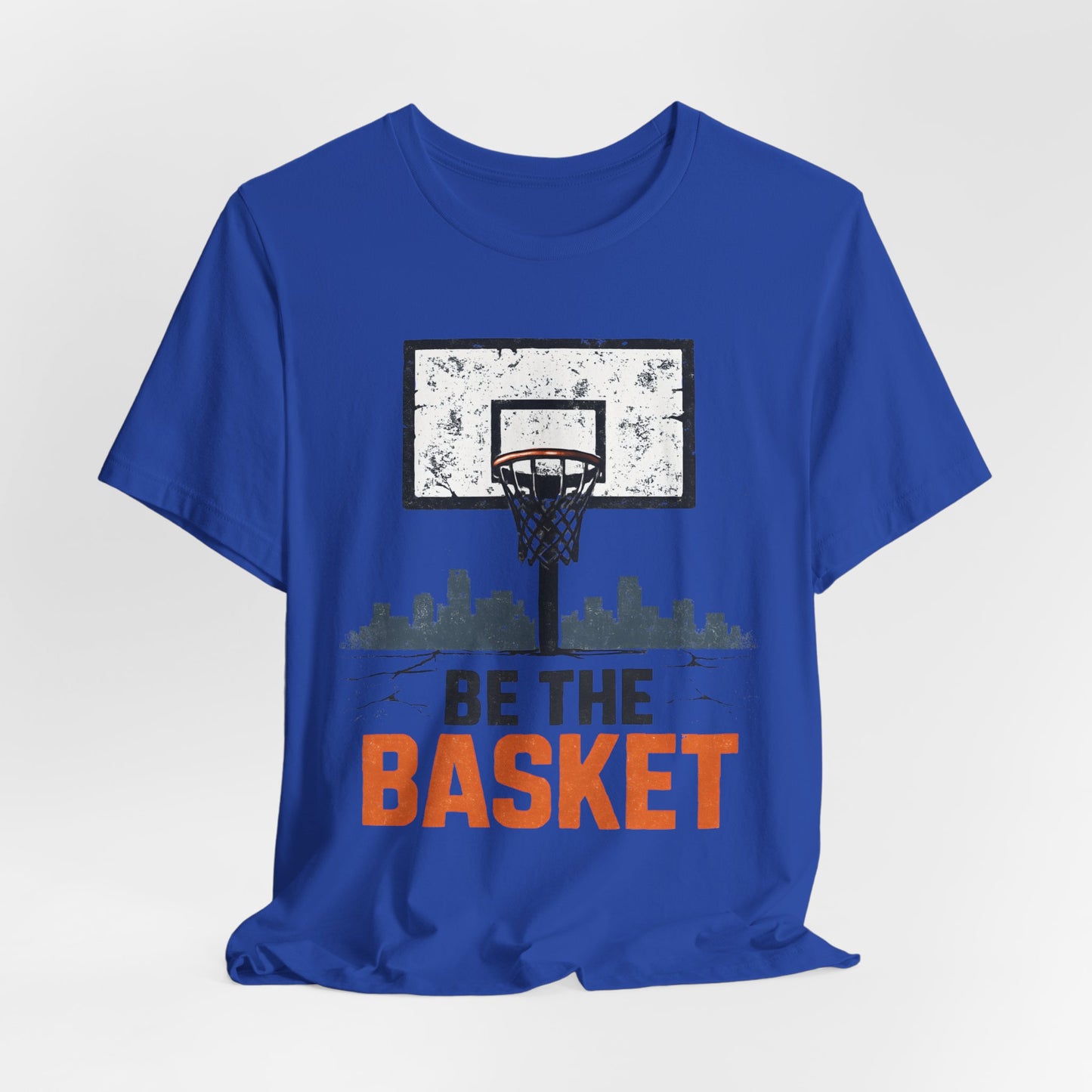 BE THE BASKET Basketball Goal Distressed Design 3, Unisex T-Shirt, Disc Golf Shirt