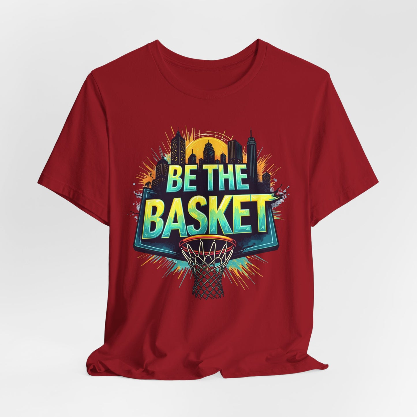 BE THE BASKET Skyline 4 Basketball Unisex T-Shirt, Basketball Shirt