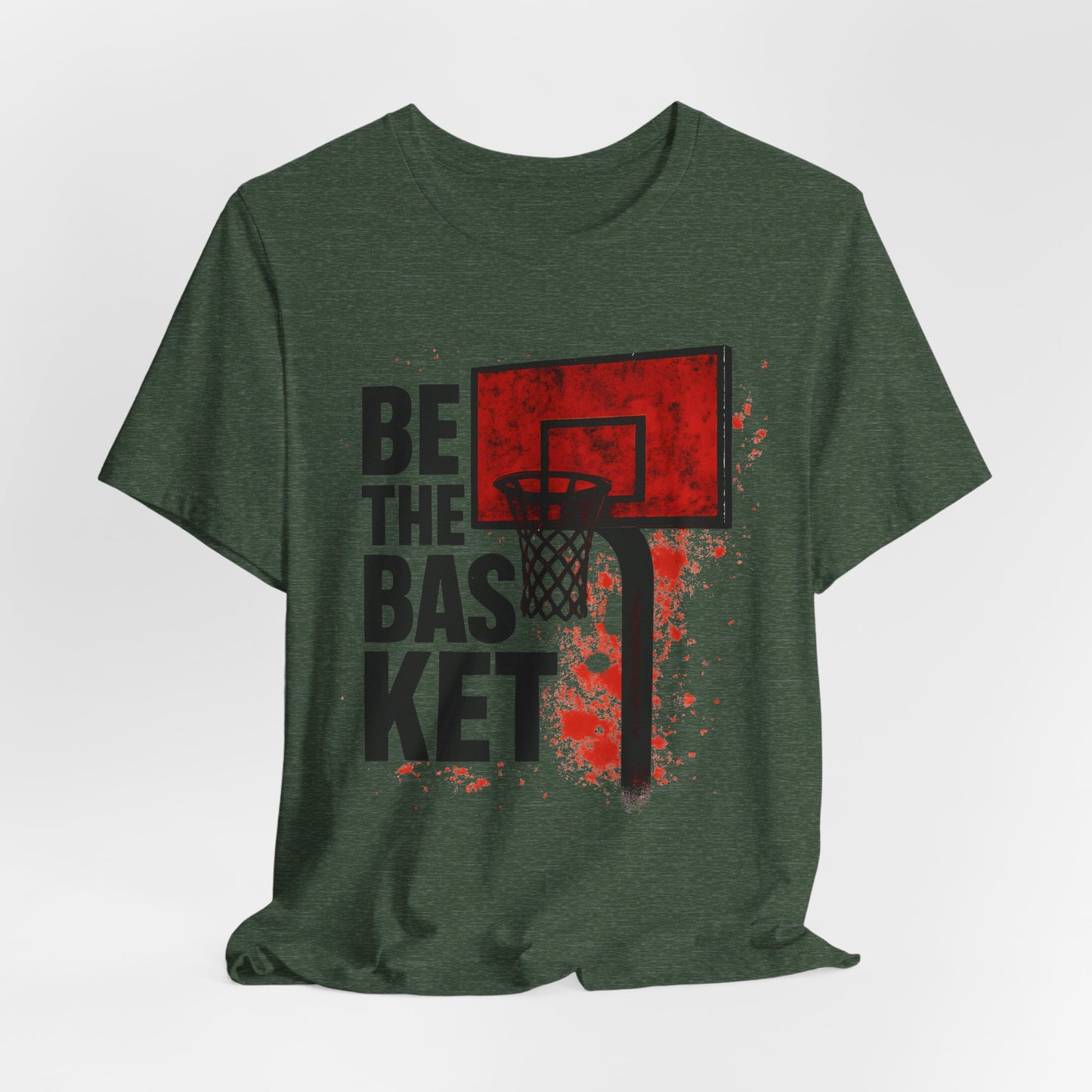 BE THE BASKET Basketball Goal Distressed Red, Unisex T-Shirt, Disc Golf Shirt