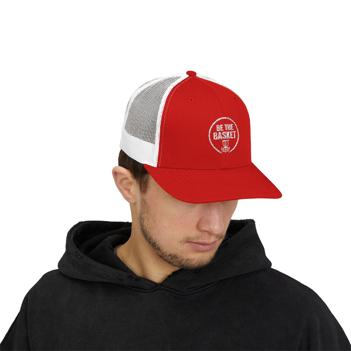 BE THE BASKET - 6606 Snapback Trucker Cap — Vintage Disc Golf Hat