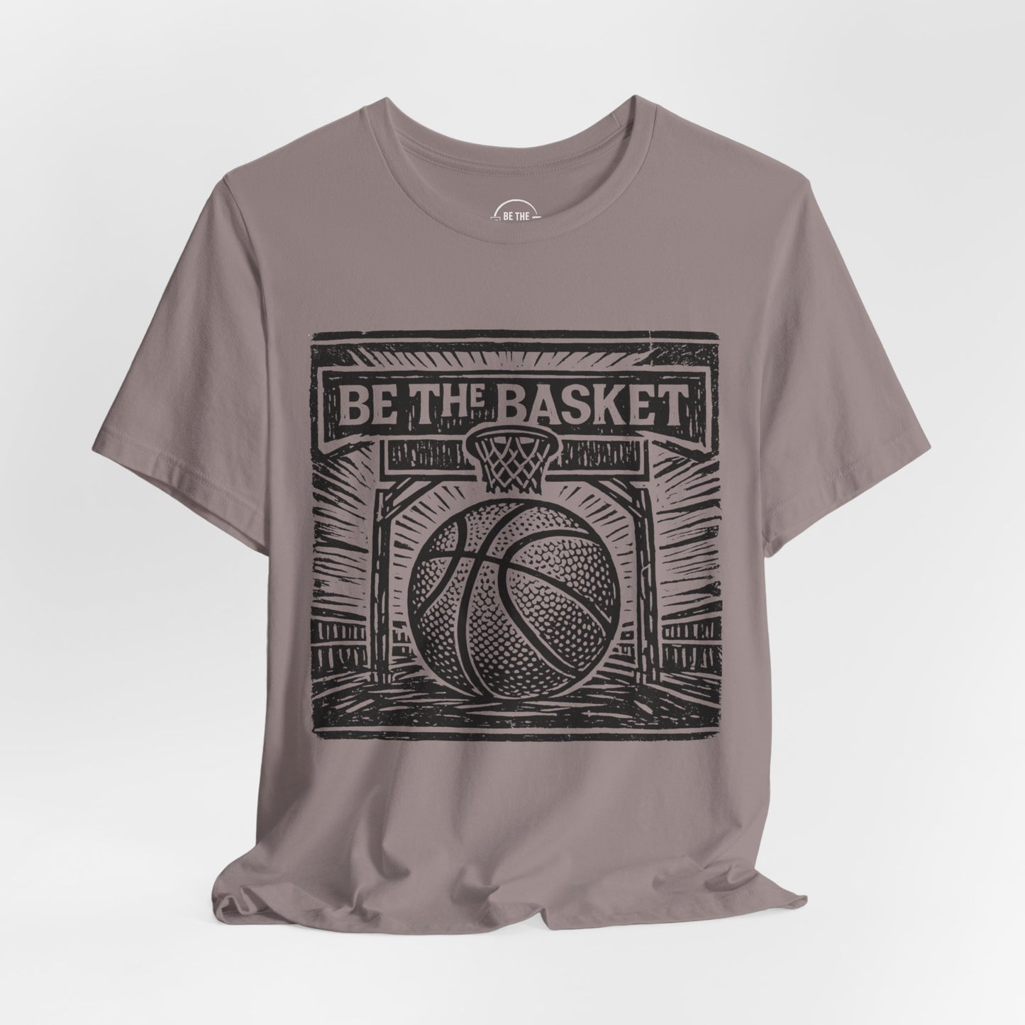 BE THE BASKET Basketball Linecut BW Design 1 - Unisex Basketball T-Shirt