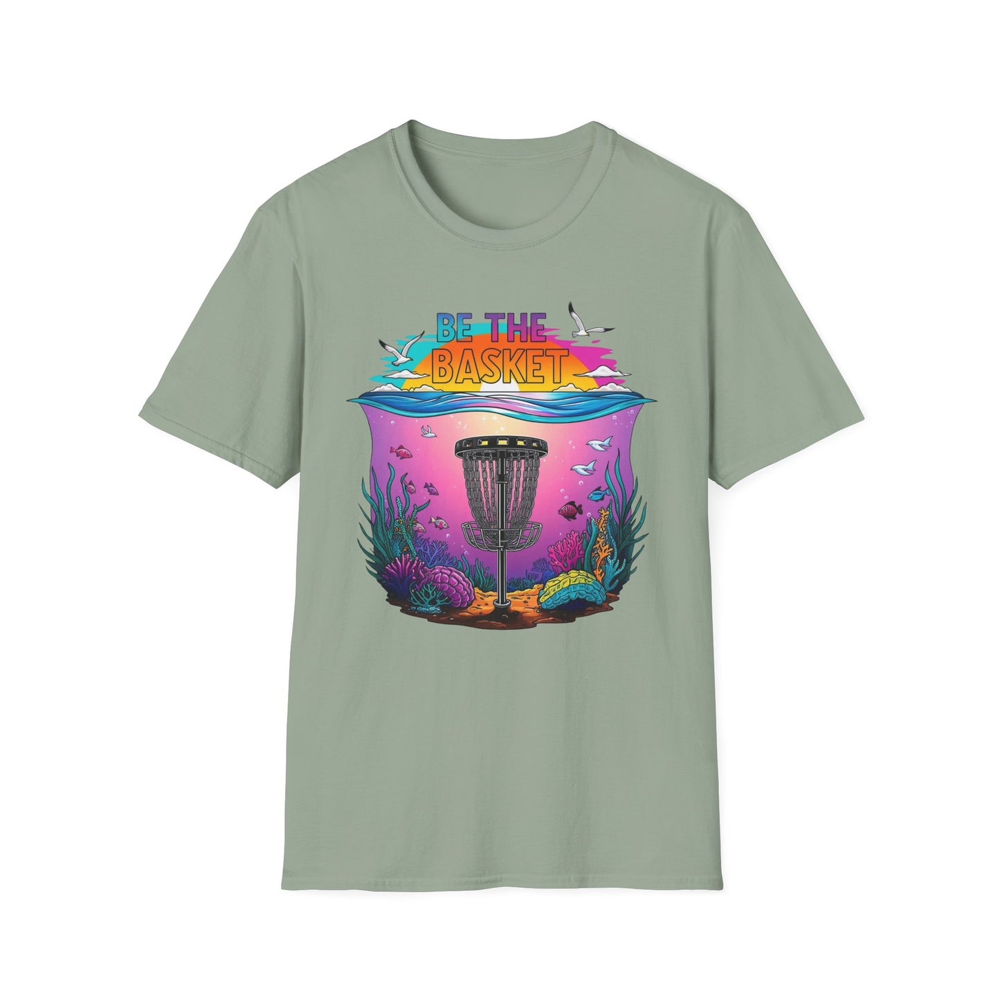 BE THE BASKET Disc Golf Underwater 1 Unisex T-Shirt- Perfect for Disc Golf Lovers