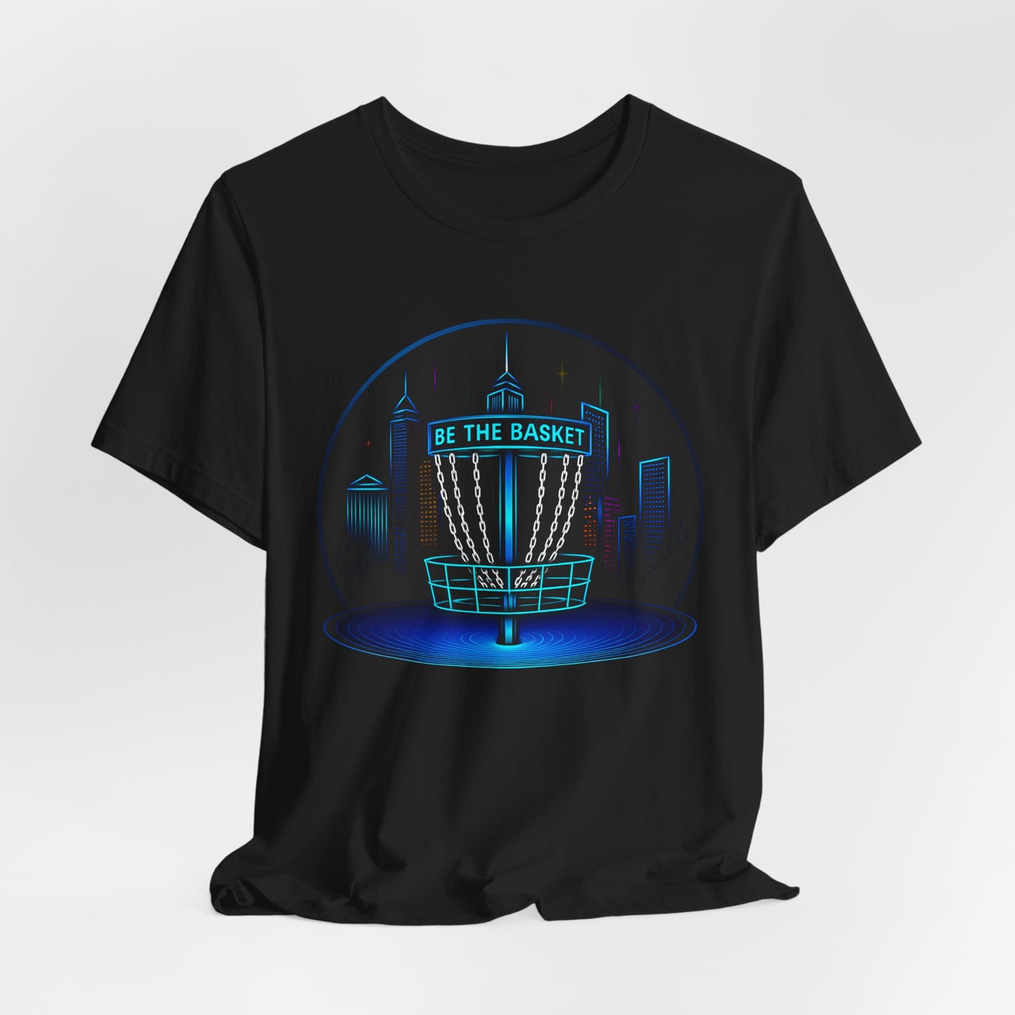 BE THE BASKET Disc Golf Globe 1, Unisex T-Shirt, Disc Golf Shirt