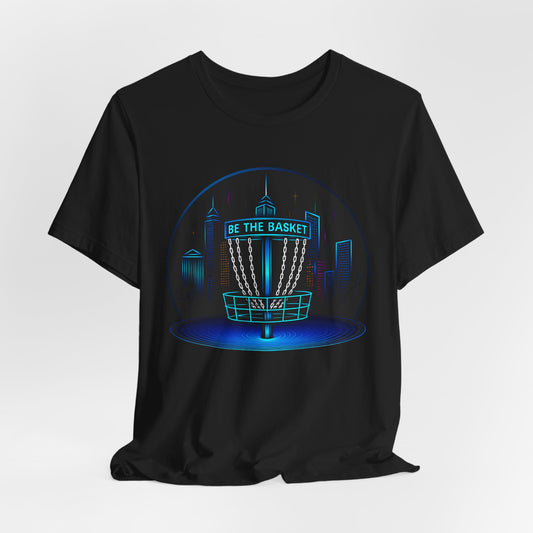 BE THE BASKET Disc Golf Globe 1, Unisex T-Shirt, Disc Golf Shirt