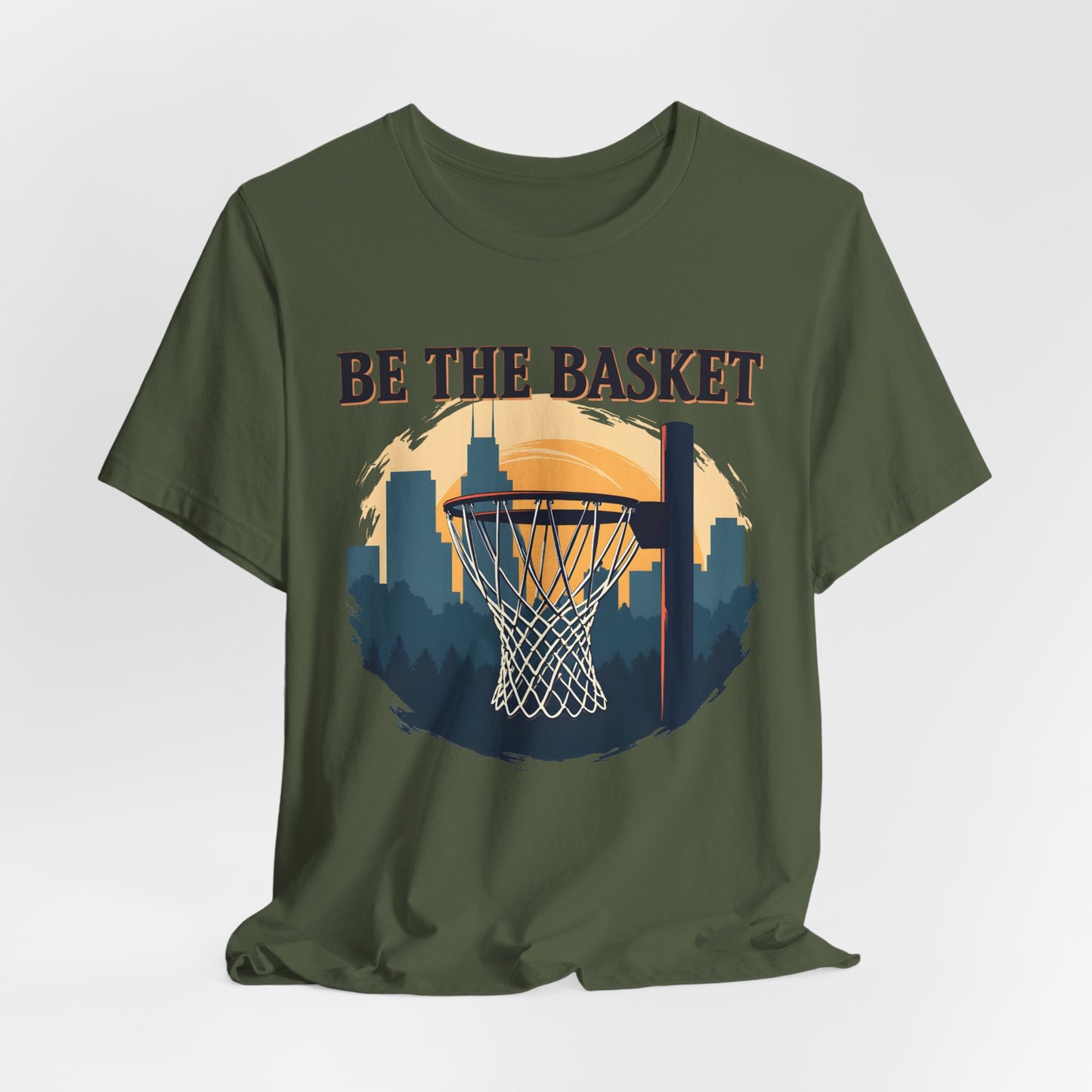 BE THE BASKET Basketball City Net Design, Unisex T-Shirt, Disc Golf Shirt