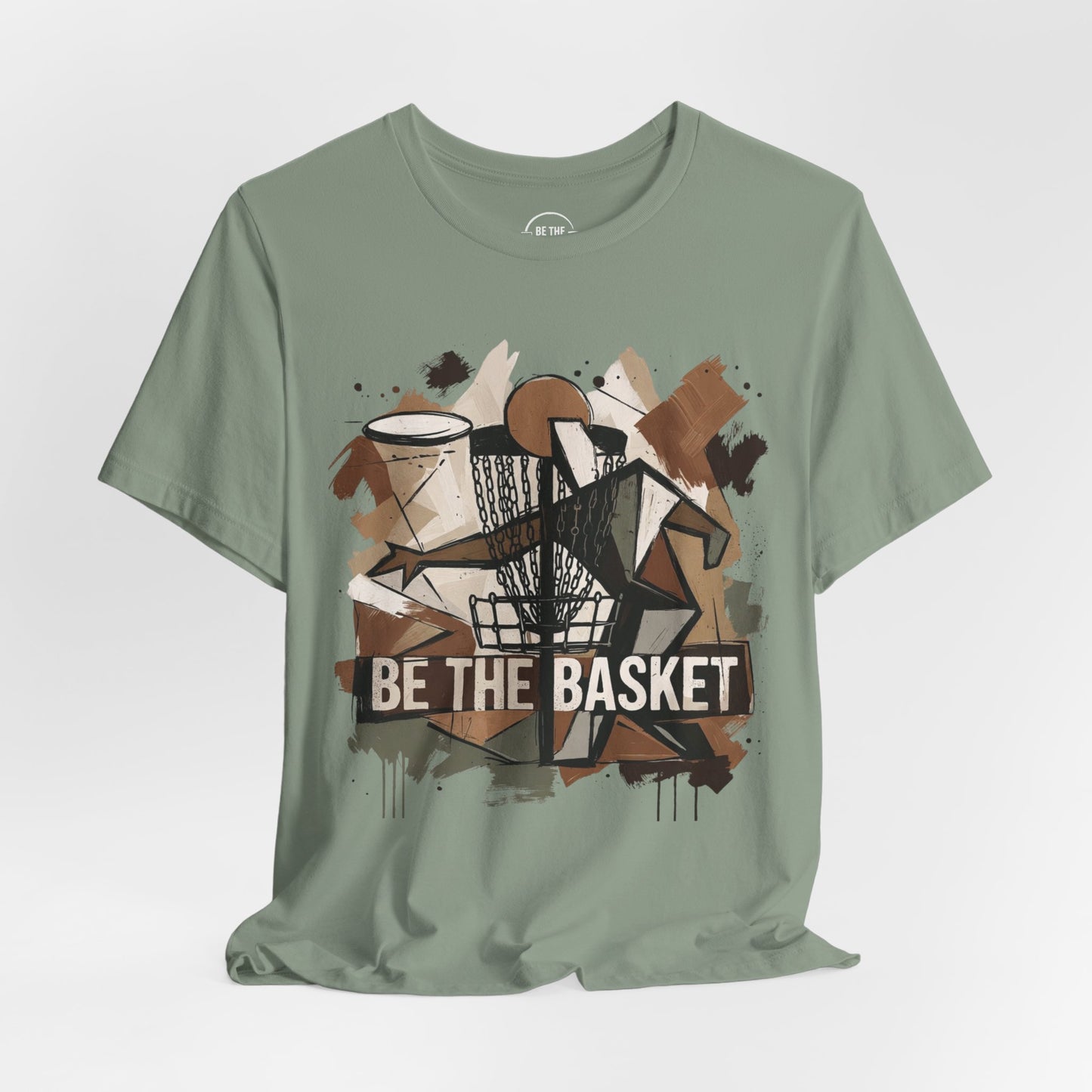BE THE BASKET Disc Golf Cubism Art 1, Unisex Disc Golf T-Shirt