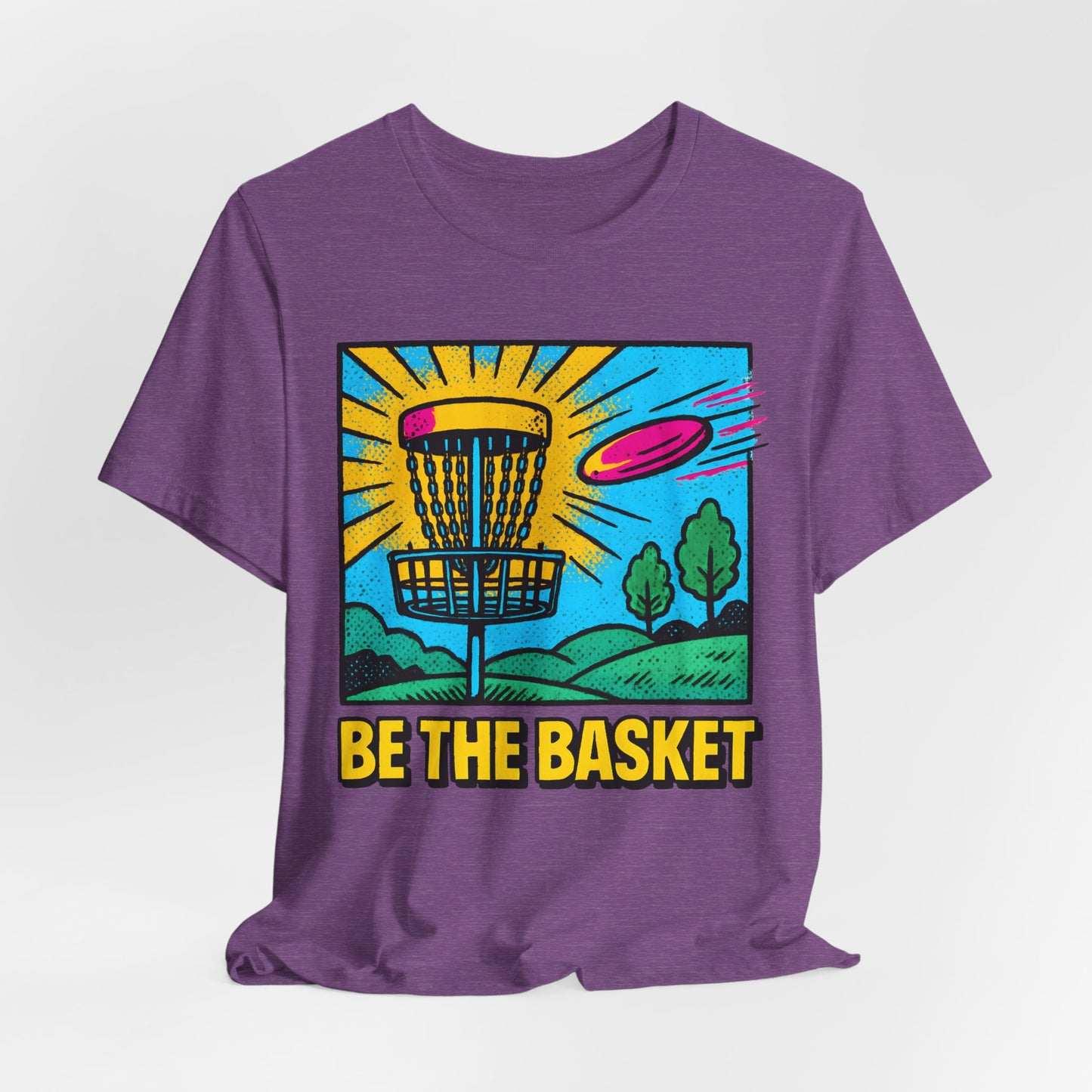 BE THE BASKET Disc Golf Basket Pop Art 5, Unisex T-Shirt
