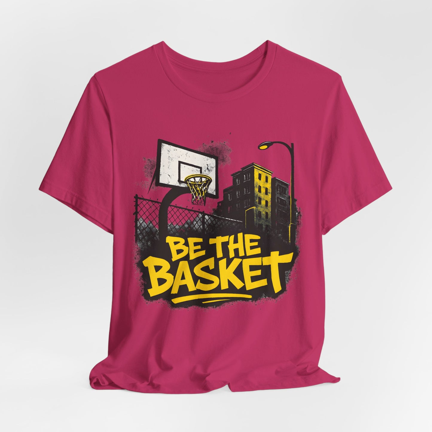 BE THE BASKET Basketball City Graffiti Yellow 2, Unisex T-Shirt, Disc Golf Shirt