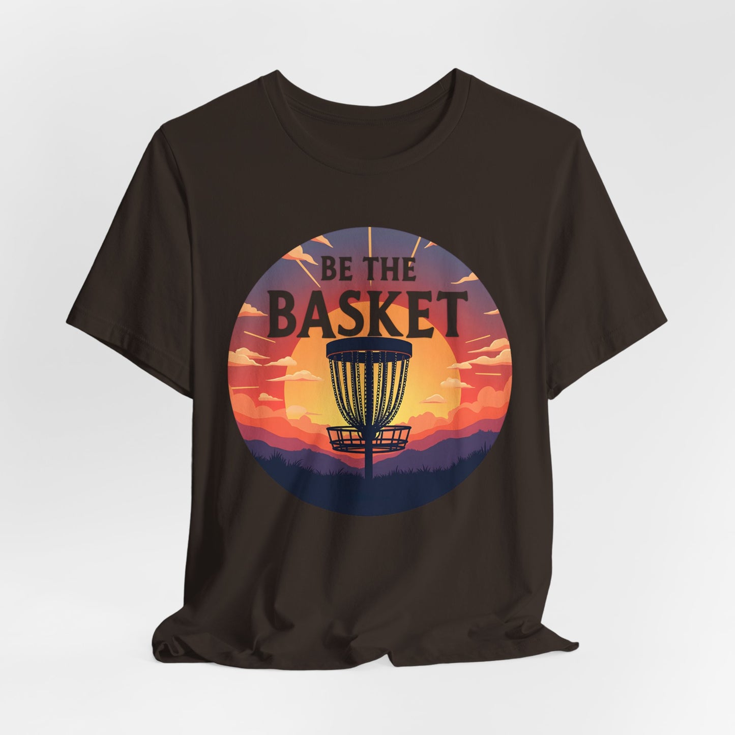 BE THE BASKET Disc Golf Sunset 4 Unisex T-Shirt, DISC GOLF SHIRT