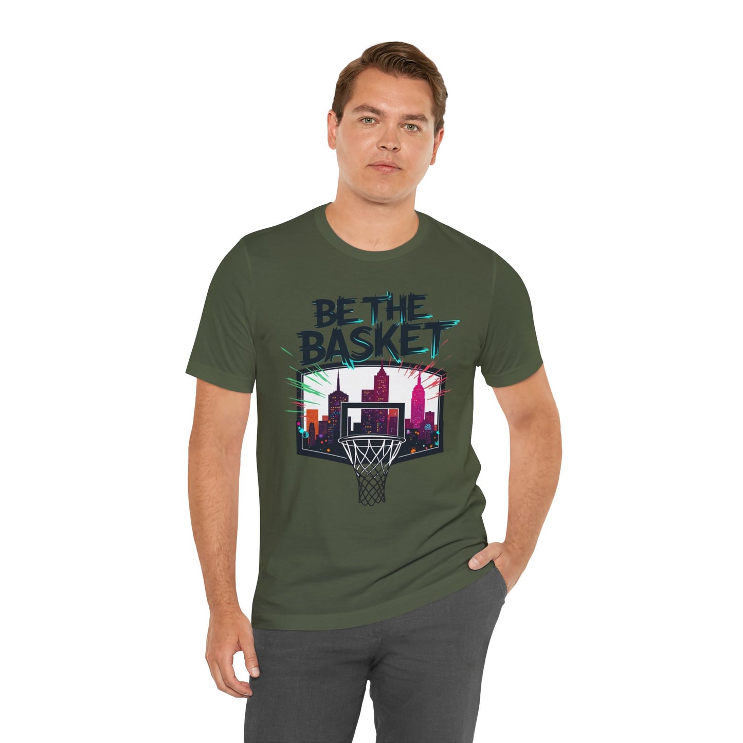 BE THE BASKET Skyline 5 Basketball Unisex T-Shirt, Basketball Shirt