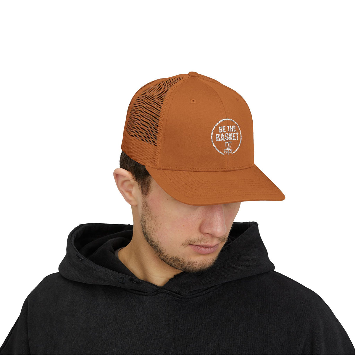 BE THE BASKET - 6606 Snapback Trucker Cap — Vintage Disc Golf Hat