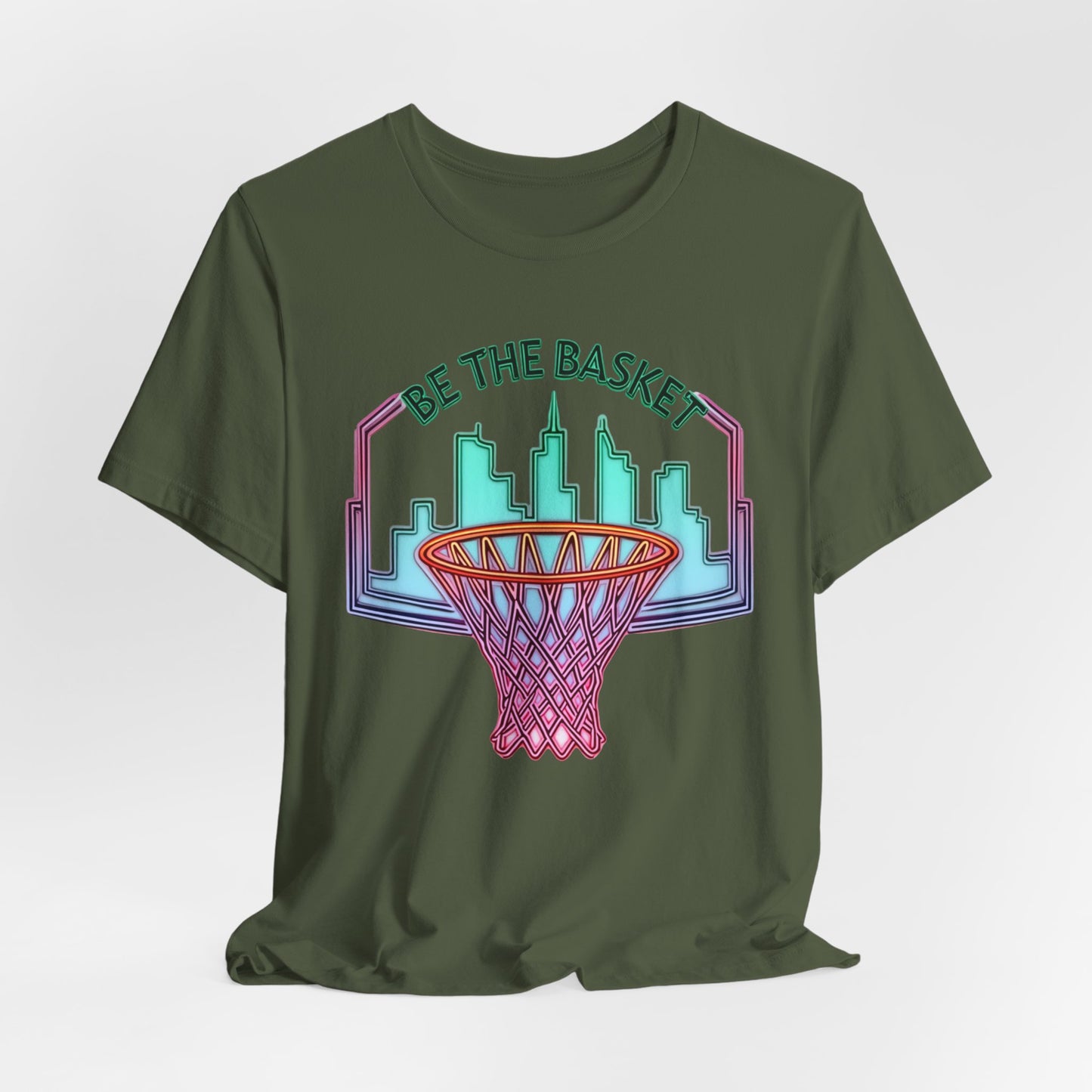 BE THE BASKET Basketball City Net Design 5, Unisex T-Shirt, Disc Golf Shirt