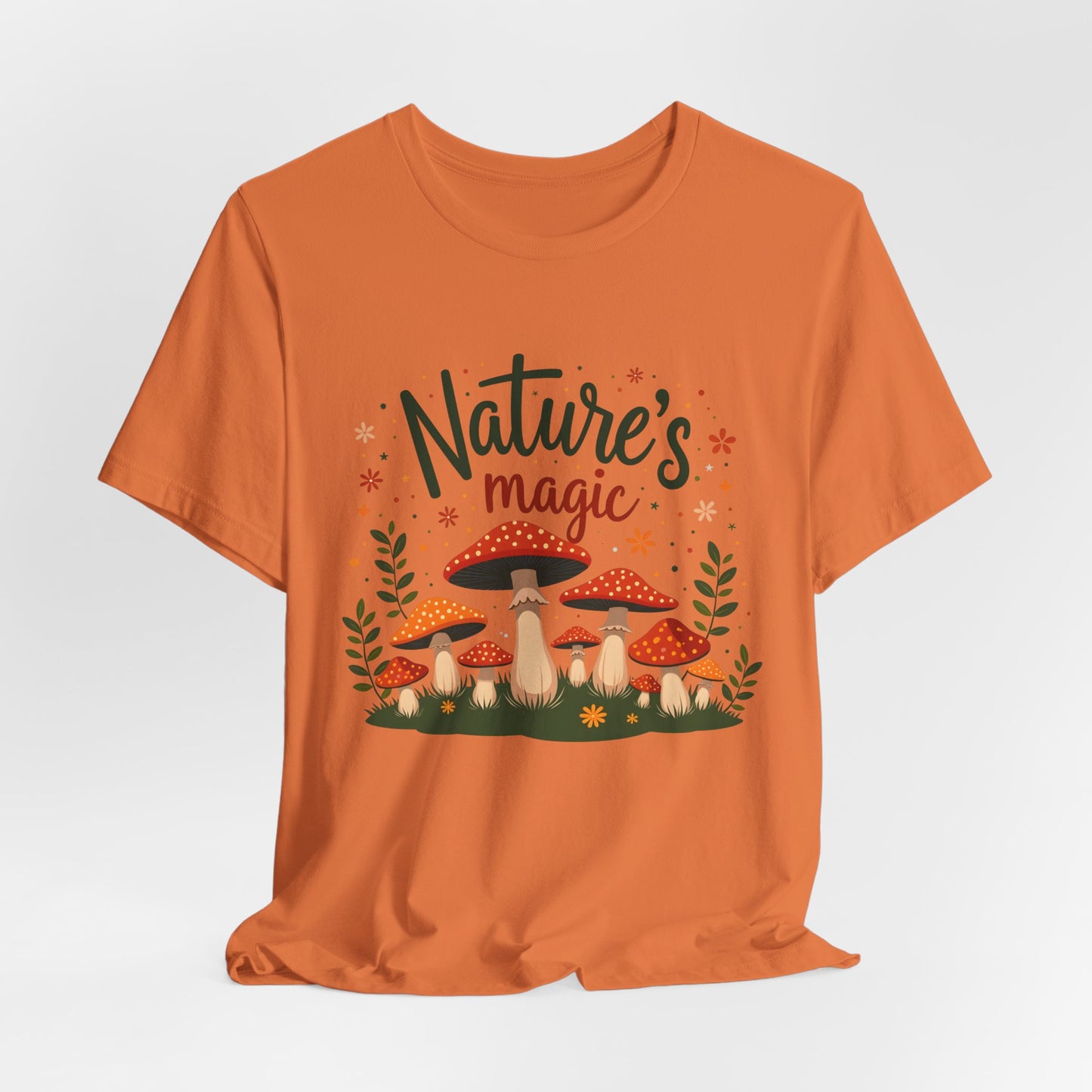Nature's Magic Mushroom  Unisex Softstyle T-shirt, Happy feel good Shirt