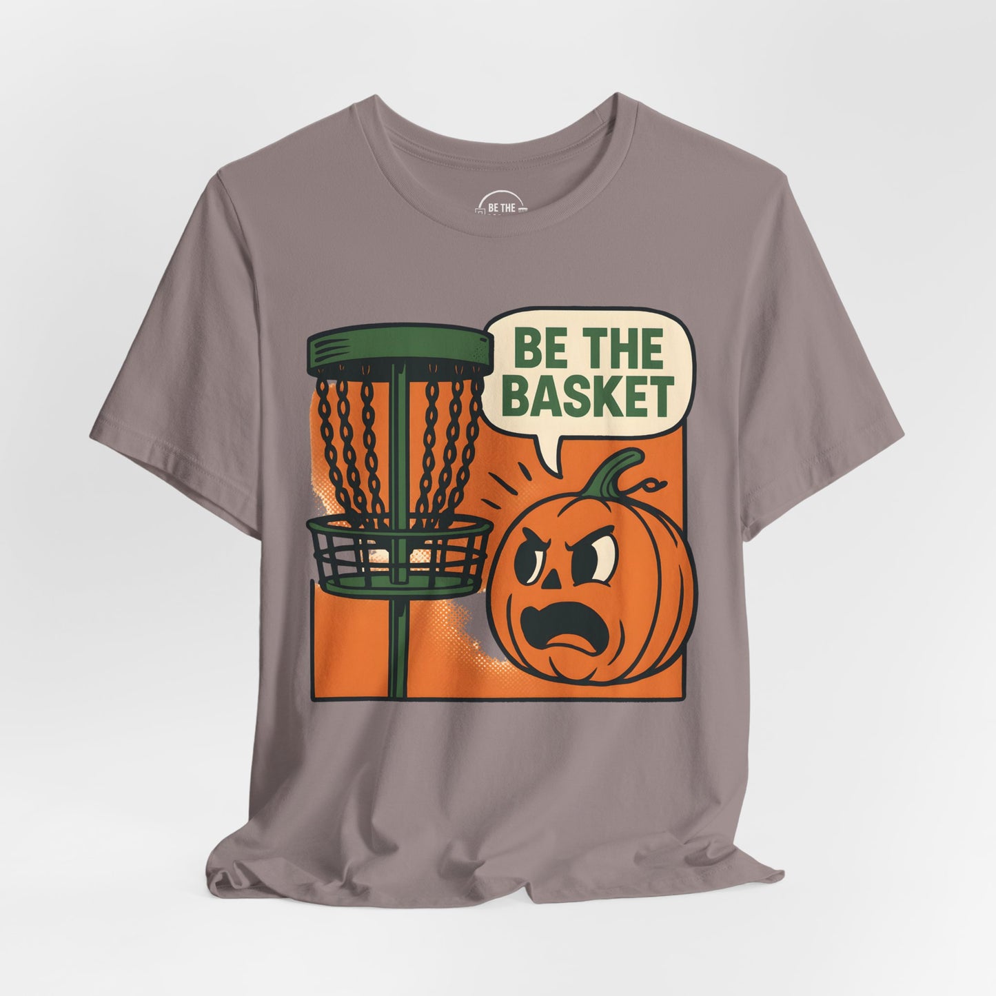 BE THE BASKET Disc Golf Angry RL Pumpkin, Disc Golf Unisex T-Shirt