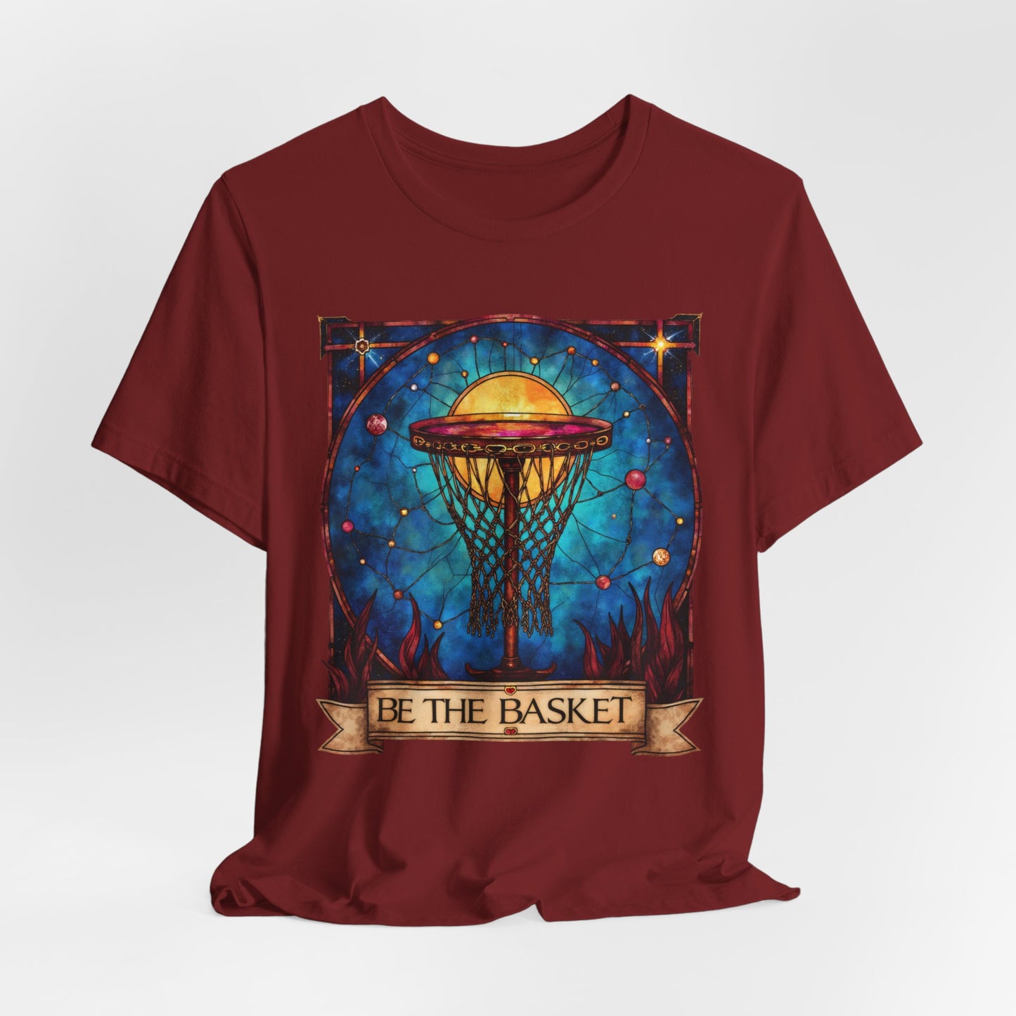 BE THE BASKET Basketball Stain Glass, Unisex T-Shirt