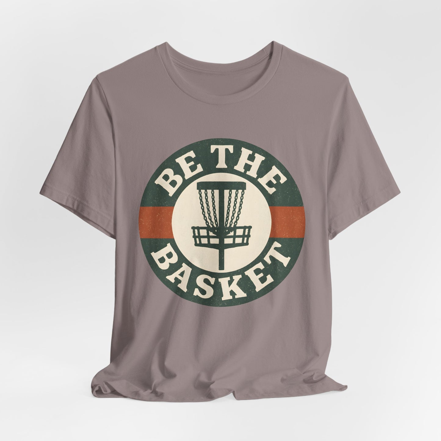 BE THE BASKET Disc Golf Basket Retro Badge, Disc Golf Unisex T-Shirt