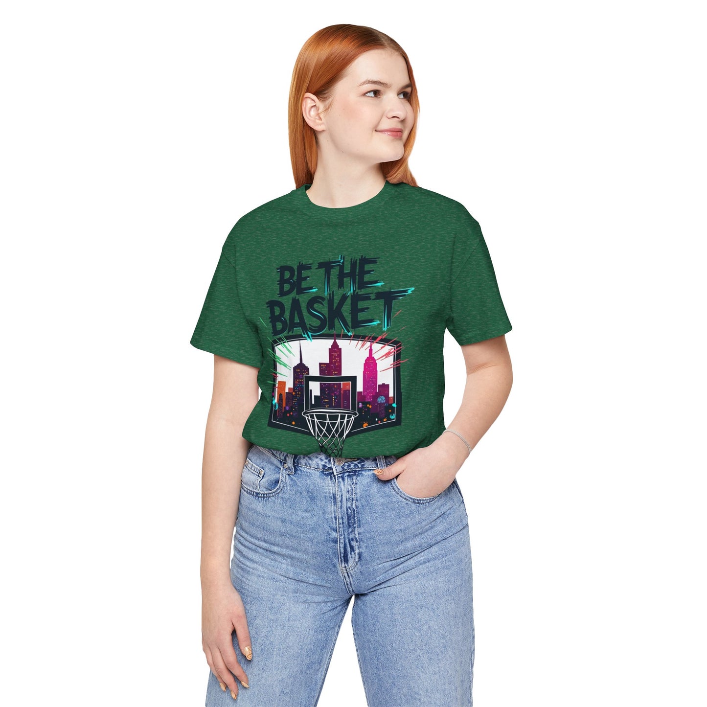 BE THE BASKET Skyline 5 Basketball Unisex T-Shirt, Basketball Shirt