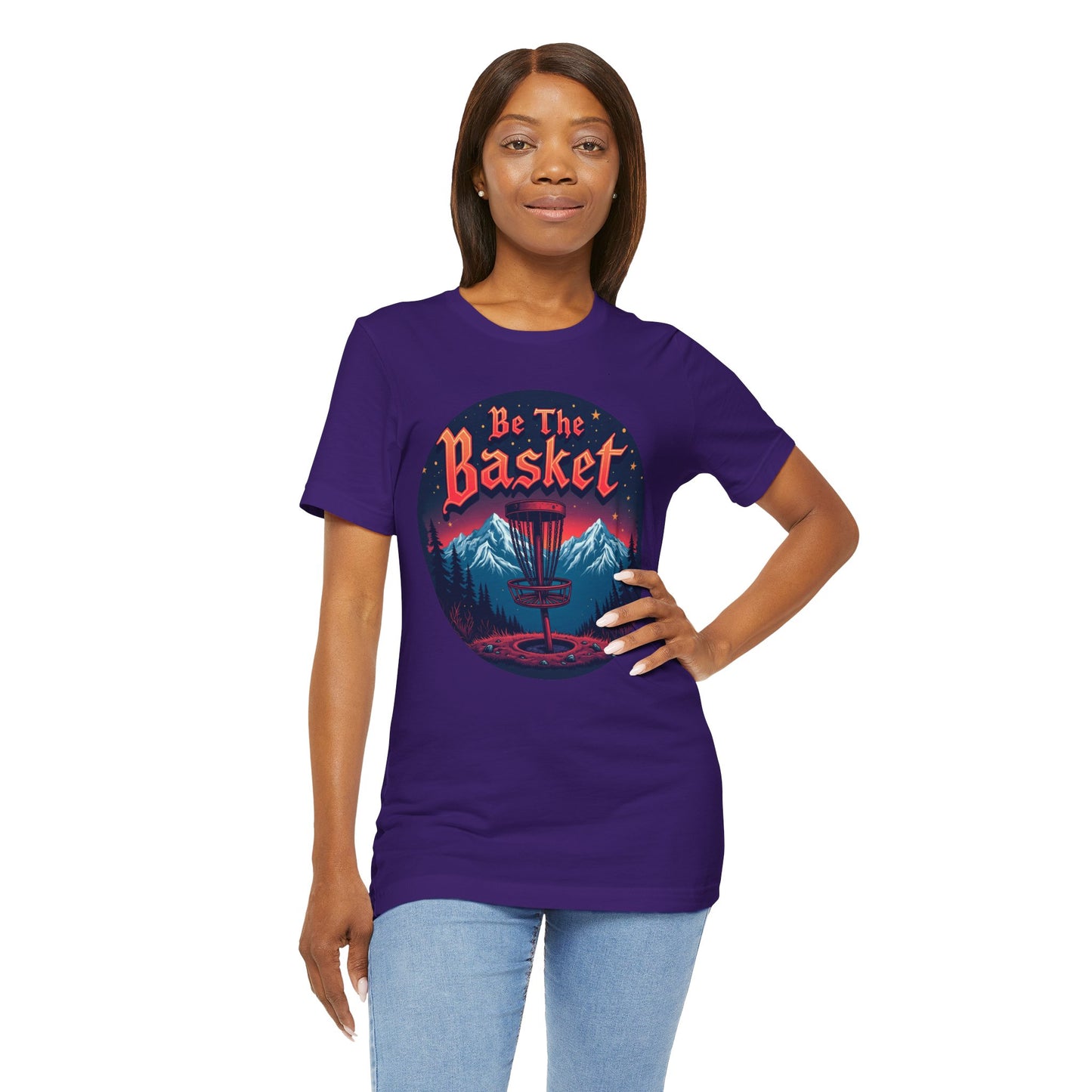 BE THE BASKET Disc Golf Mountain Design Unisex T-Shirt, DISC GOLF SHIRT