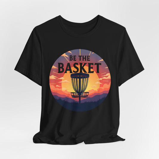 BE THE BASKET Disc Golf Sunset 4 Unisex T-Shirt, DISC GOLF SHIRT