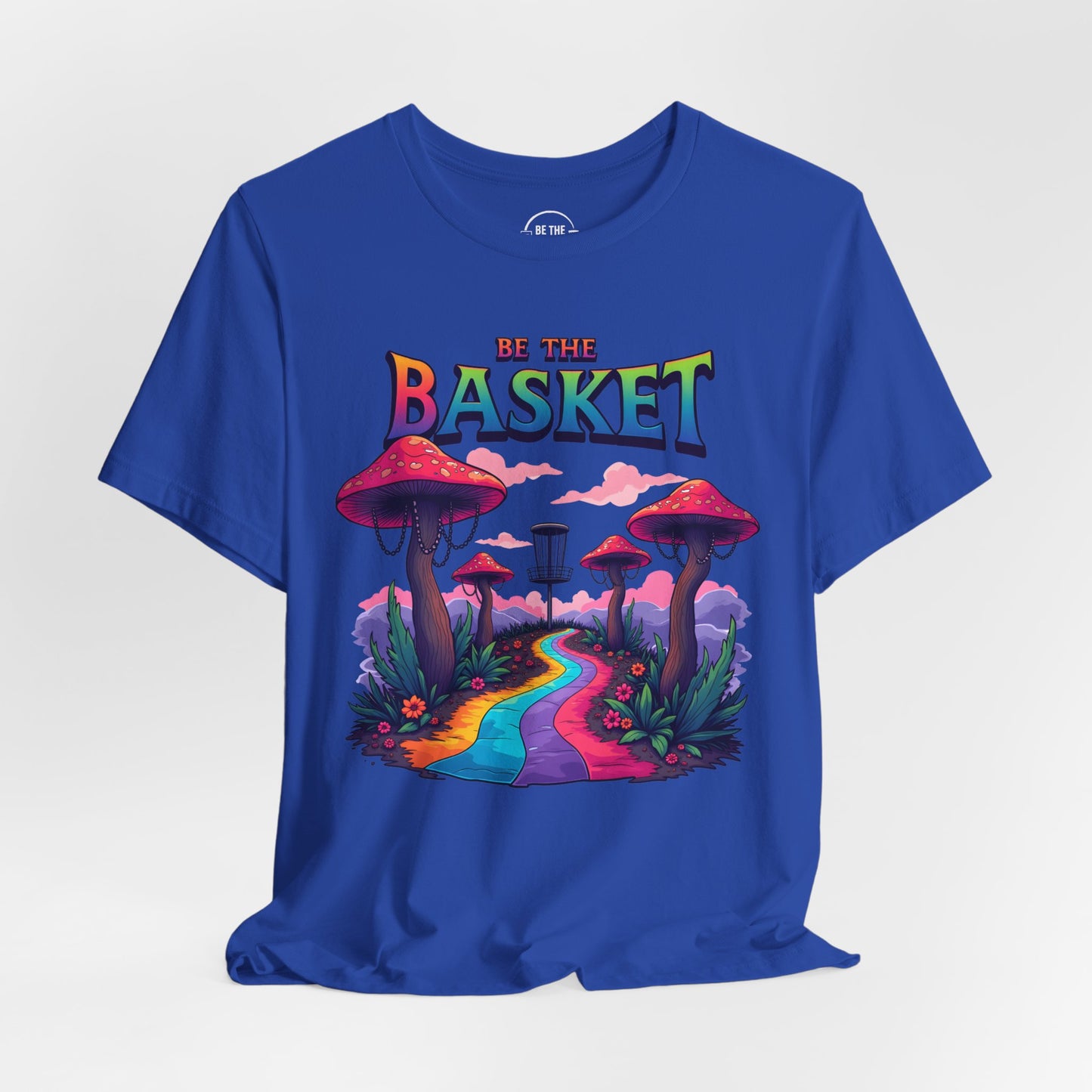 BE THE BASKET Disc Golf Mushroom 2 Unisex T-Shirt, Disc Golf Shirt